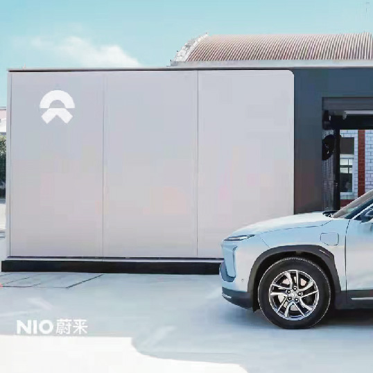 蔚來江夏服務(wù)區(qū)北側(cè)換電站